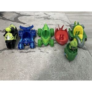 PJ Masks Catboy Owlette Gekko Figure Vehicles Toy Lot of Set Of 5